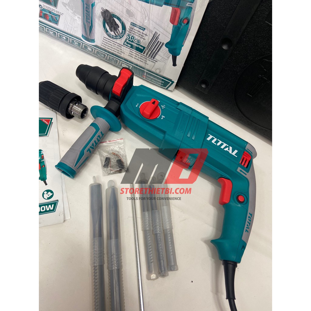 Máy Khoan Búa 3 Chức Năng Công Suất 800W TOTAL / TH308268-2 / Đầu kẹp tối đa 26mm.