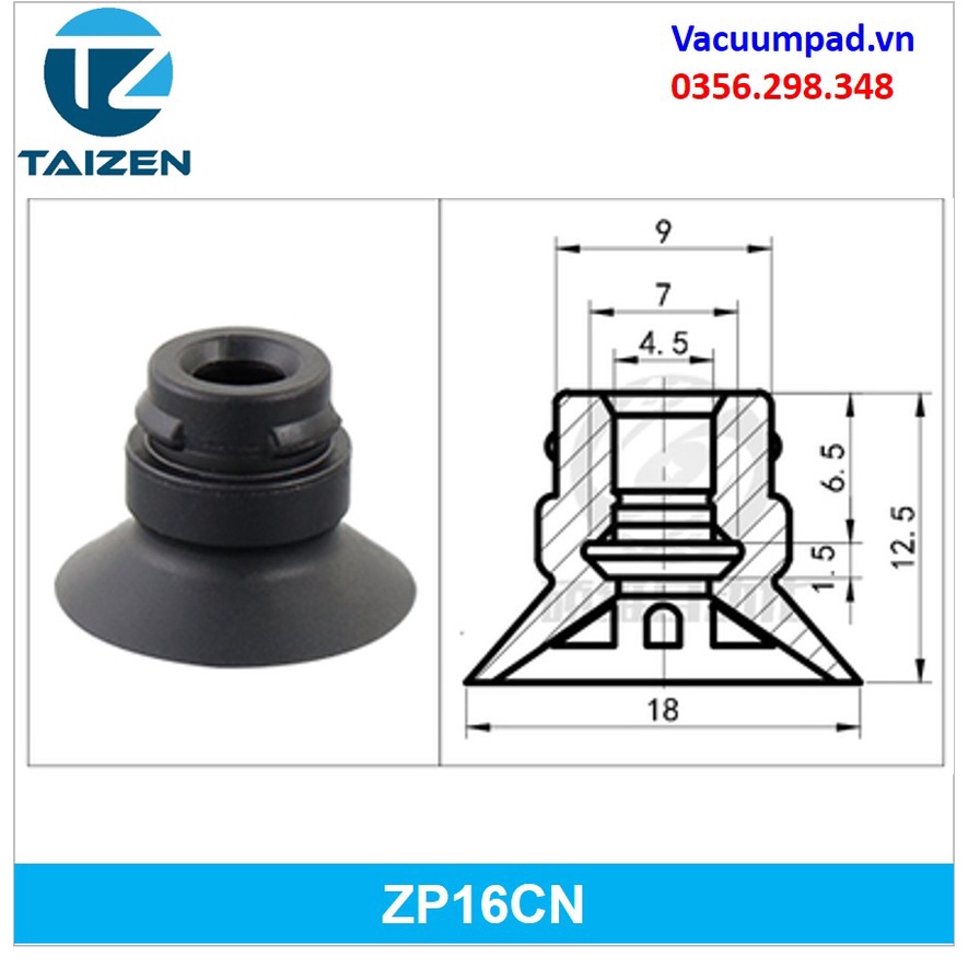 Giác hút chân không SMC ZP-10,13,16,20,25,32,40,50CS/N