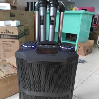 Loa kéo chính hãng Leong mẫu mới 2018 tặng kèm 2 Mic chống nhiễu