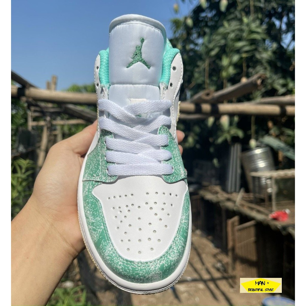 Giày thể thao Air Jordan 1 Low Paint Drip (GS)  vẩy sơn cá tính dành cho nam và nữ (FULL BOX)