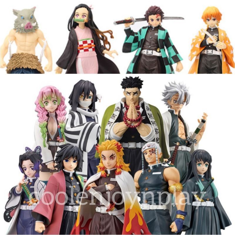 Mô Hình Kimetsu No Yaiba Trang Trí Tanjiro Nezuko Zenitsu Giyuu mô hình