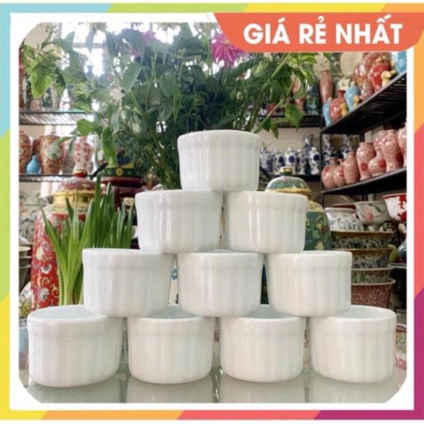 *MUA 10 TẶNG 1* HŨ CARAMEN - CỐC SỮA CHUA ( GỐM SỨ BÁT TRÀNG) - mua 10 cốc tặng 1b kẹp tim 10c