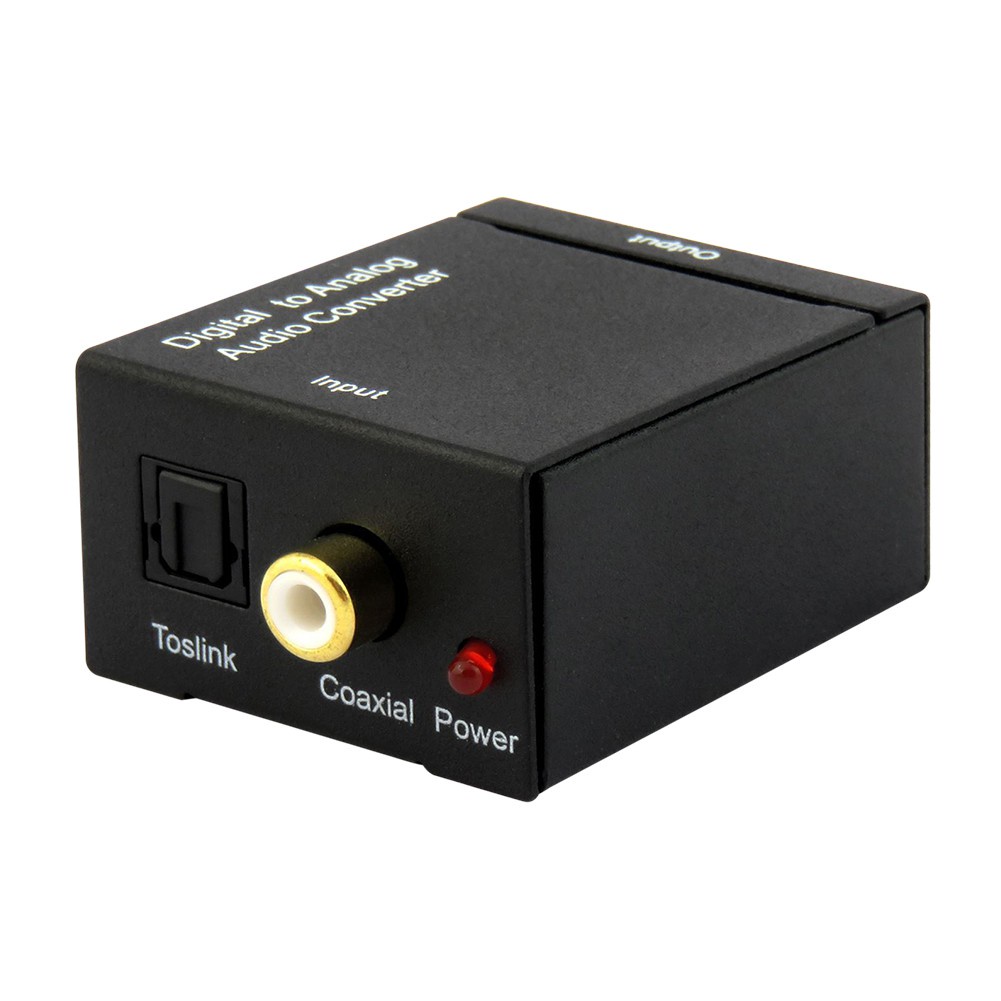 Universal Optical Coax Digital Toslink To Analog Audio RCA L/R Adapter