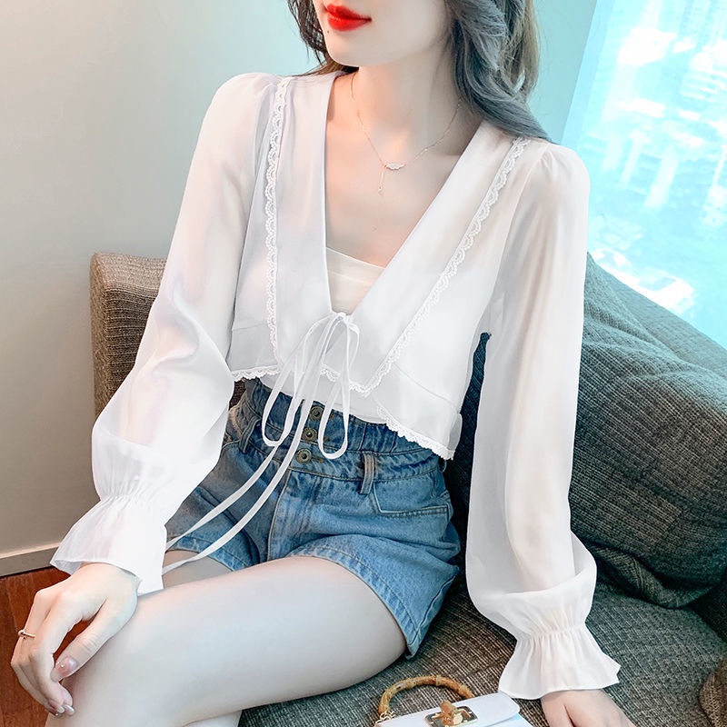 Áo Khoác cardigan Vải Voan Mỏng Dáng Ngắn Chống Nắng Thời Trang Mùa Hè Dành Cho Nữ
