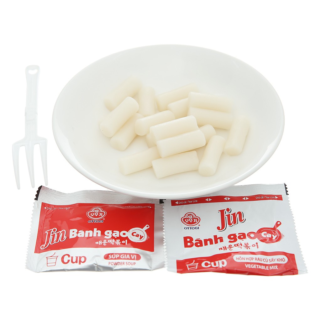 Tokbokki Bánh gạo Jin Ottogi vị cay, phô mai, tương đen hộp 82g | BigBuy360 - bigbuy360.vn