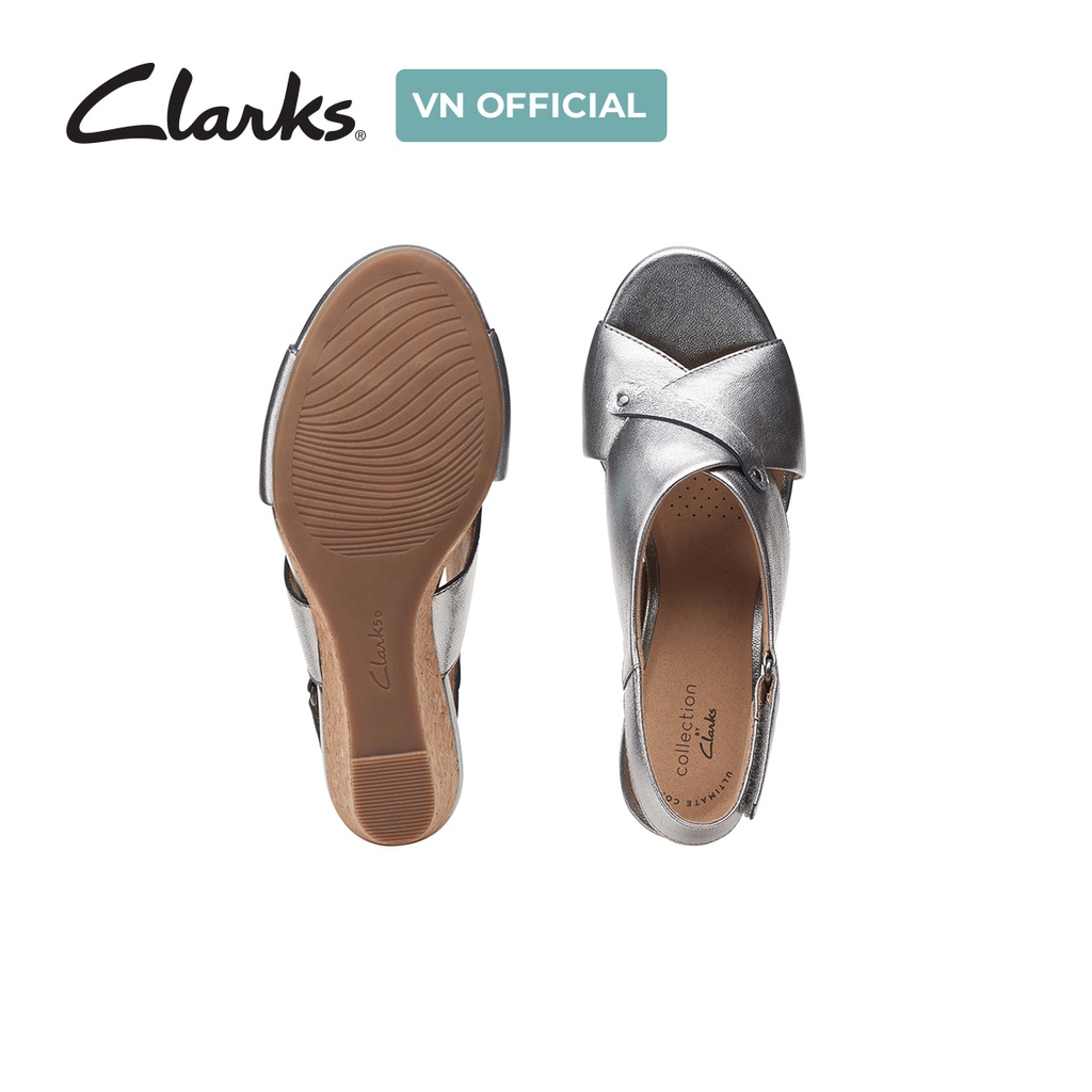 Giày Xăng Đan Đế Bằng Nữ CLARKS Margee Eve Màu Metallic