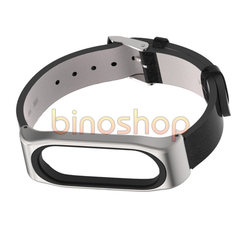 Dây đeo miband 5 da PU chính hãng MIJOBS, dây đeo thay thế mi band 5 da PU phiên bản CLASSIC MIJOBS