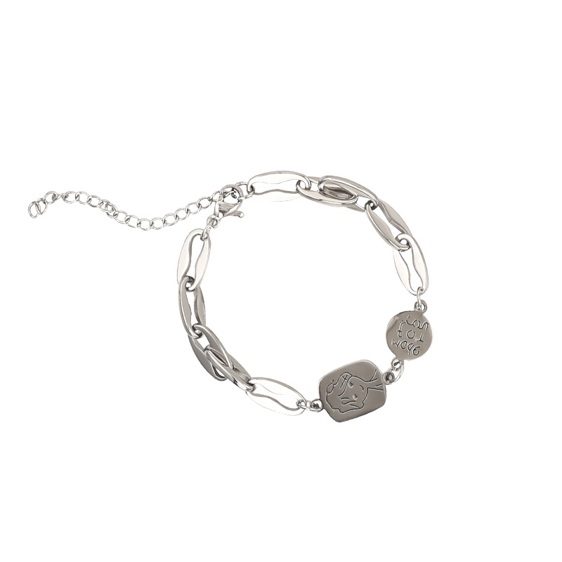 Vòng đeo tay mặt tròn không phai phong cách hip hop cá tính