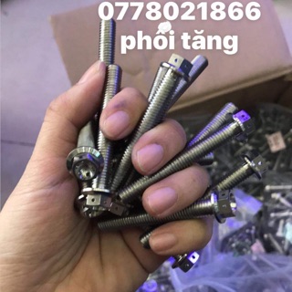 ốc titanium GR5 phôi trắng M8*60 bắt cảng tay ga bắt gác chân winner sonic
