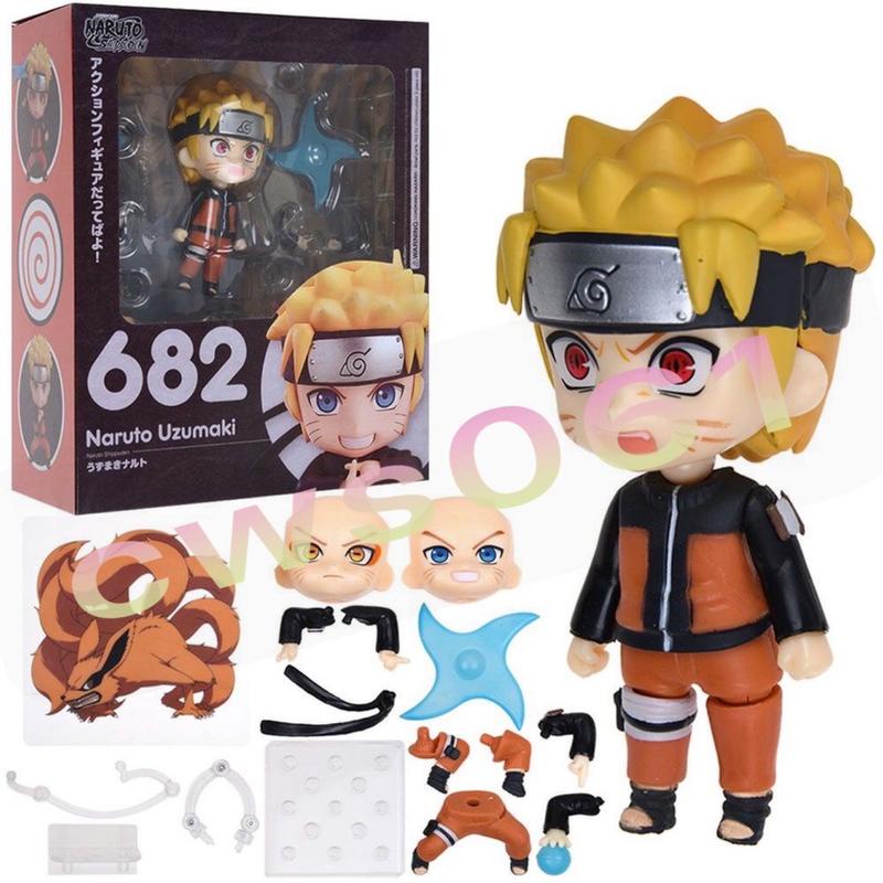 Super GSC Nendoroid 682 Anime Naruto Shippuden Uzumaki Naruto PVC Hình Đồ Chơi