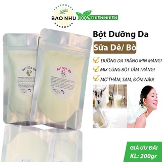 Bột Sữa Dê/Bò Đắp Mặt Siêu Trắng