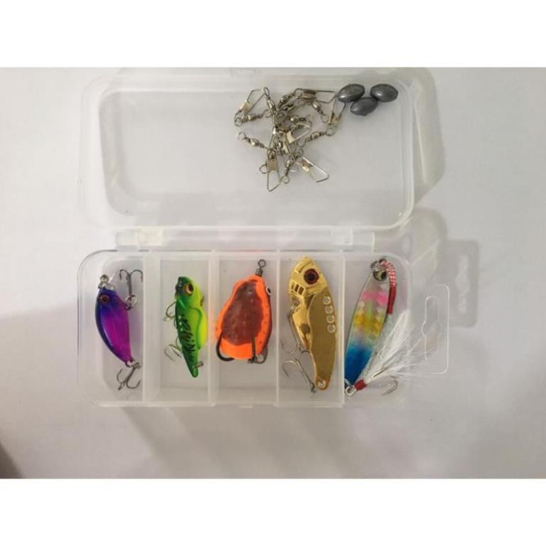 Combo mồi câu lure lặn đủ tầng nước kèm chì và khoá đồ câu FISHING_HD