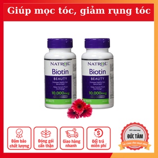 Viên uống natrol biotin 10000 mcg hỗ trợ mọc tóc, giảm rụng tóc