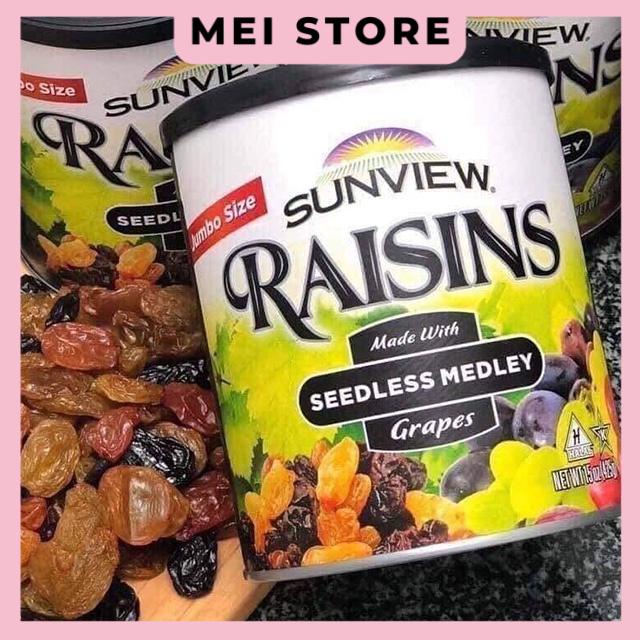 Nho Khô Sunview Raisins Vị Hỗn Hợp 425g - Chính Hãng Mỹ