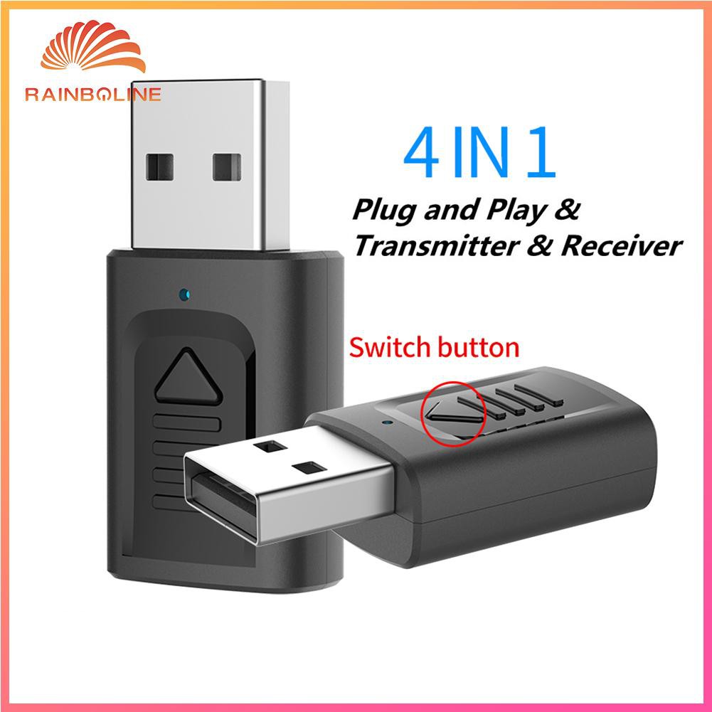 Bộ Thu Phát Âm Thanh Usb Bluetooth 5.0 4 Trong 1 Chuyên Nghiệp Cho Tv / Pc / Tai Nghe