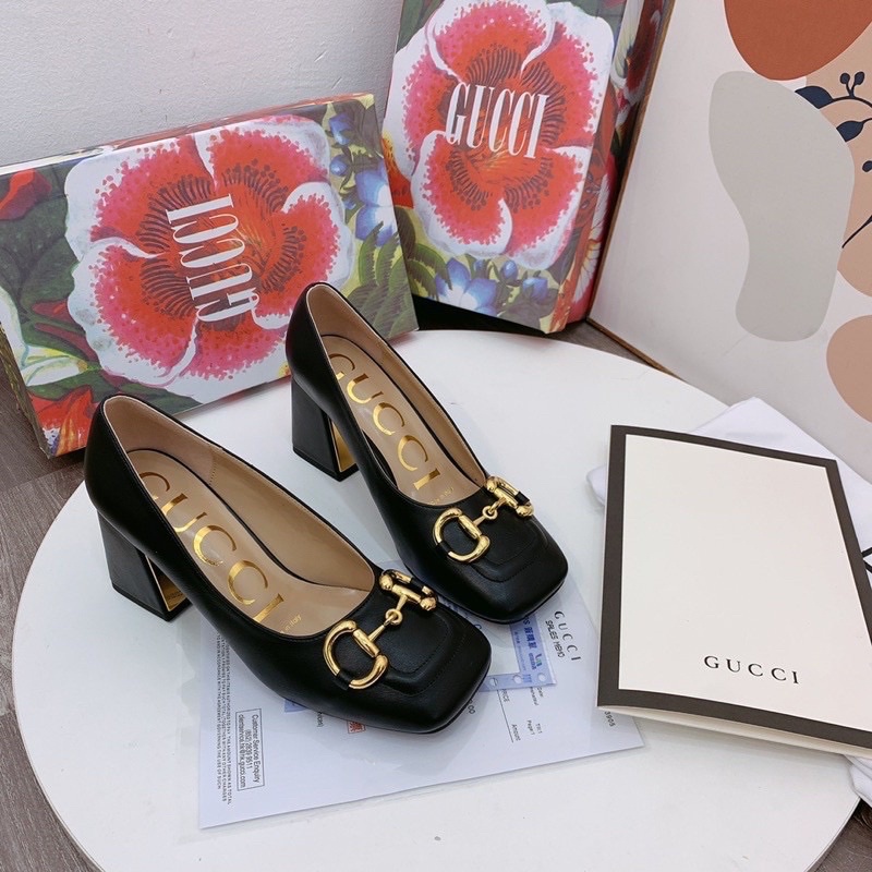 giày gót vuông gucci 7 phân