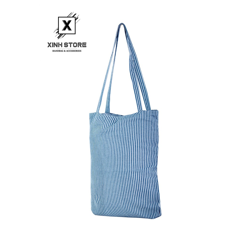 Túi Tote Nữ Sọc Xanh Nhuyễn XinhStore