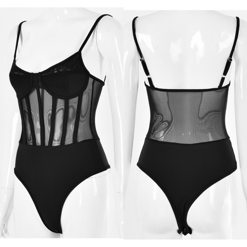 Áo dây liền thân phối lưới xuyên thấu gợi cảm nữ tính😊a29 | BigBuy360 - bigbuy360.vn