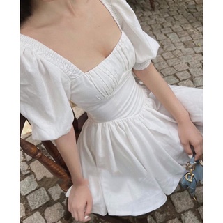 ĐẦM CỔ U TAY PHỒNG HỞ LƯNG