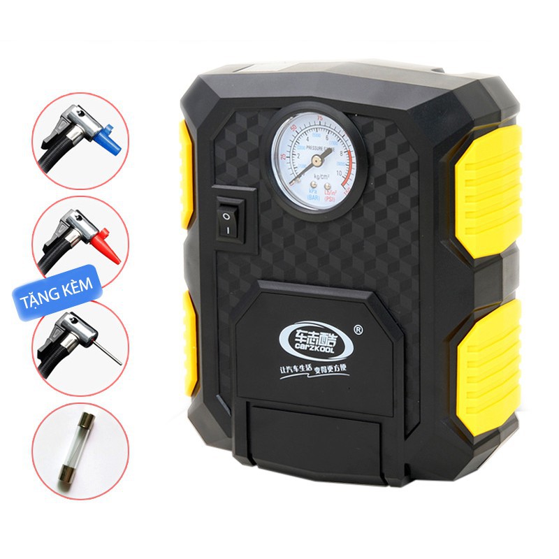 29☒☌▥Máy Bơm Lốp Ô Tô Xe Hơi Mini Carzkool CZK-3609 (phiên bản Analog)