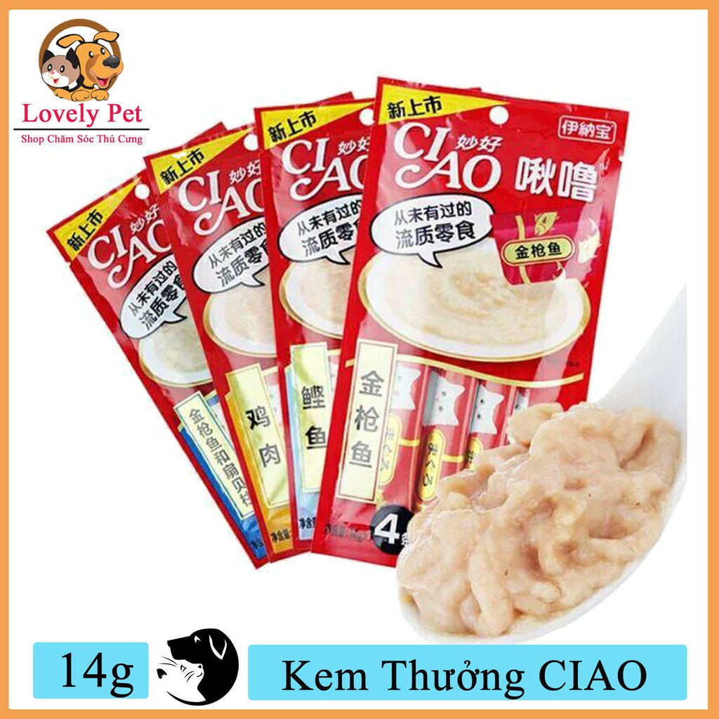 (Hàng có sẵn) Mua trên 5 bịch được giá tốt - Kem Thưởng CIAO Dành cho Mèo