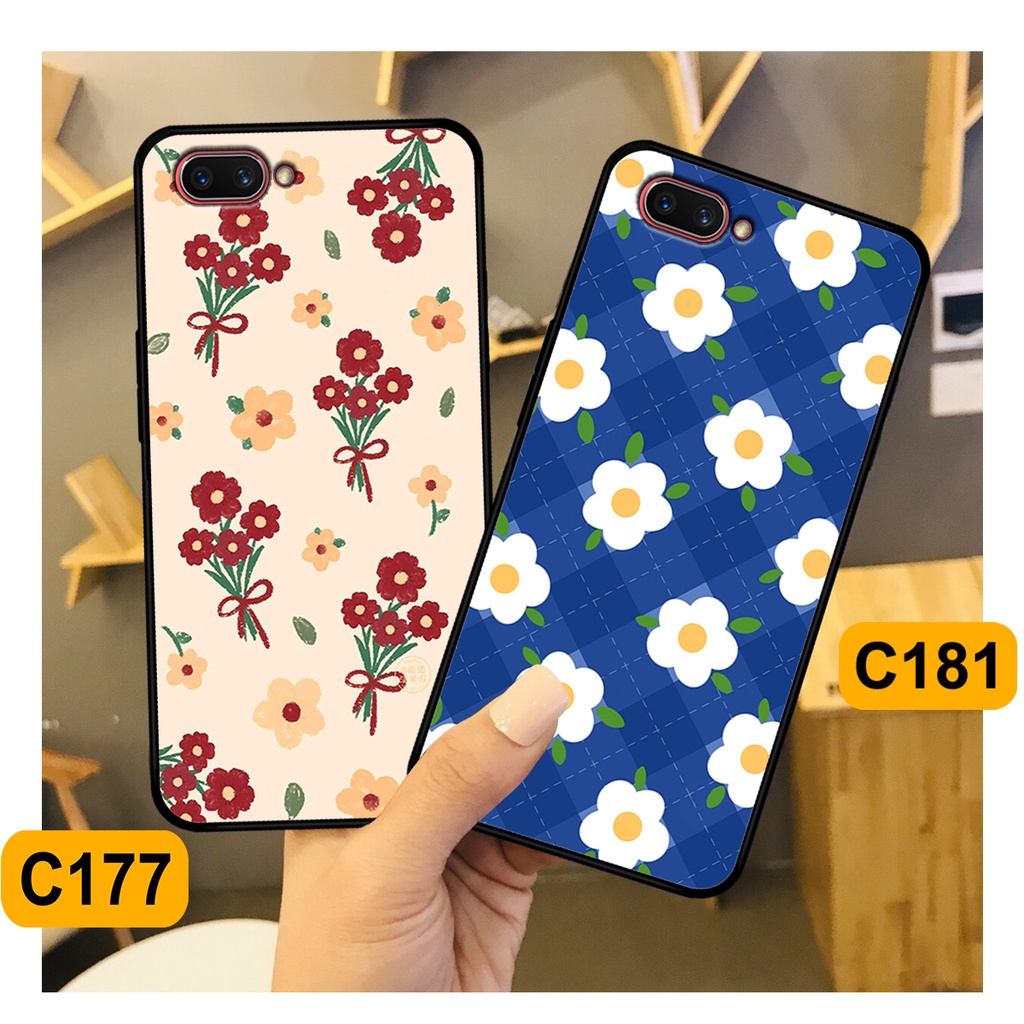 Ốp Realme C1 / C2 in hình hoa cỏ nhẹ nhàng,họa tiết caro xinh xắn.ốp lưng chống sốc