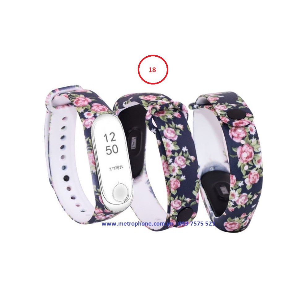 DÂY ĐEO XIAOMI MI BAND 3 / MI BAND 4 HỌA TIẾT CAMO , HOA VĂN , HOẠT HÌNH