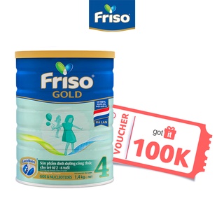 MẪU MỚI Sữa Bột Friso Gold 4 1400g (Dành Cho Trẻ Từ 2 - 6 Tuổi)