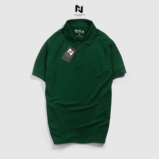 Áo Polo Nam Màu Xanh Ve Chai Basic N.GG.A Chất Cotton