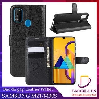Bao da Samsung M21 M30s, Ốp lưng da cao cấp có nắp gập và chống xem phim cho Samsung M30s M21