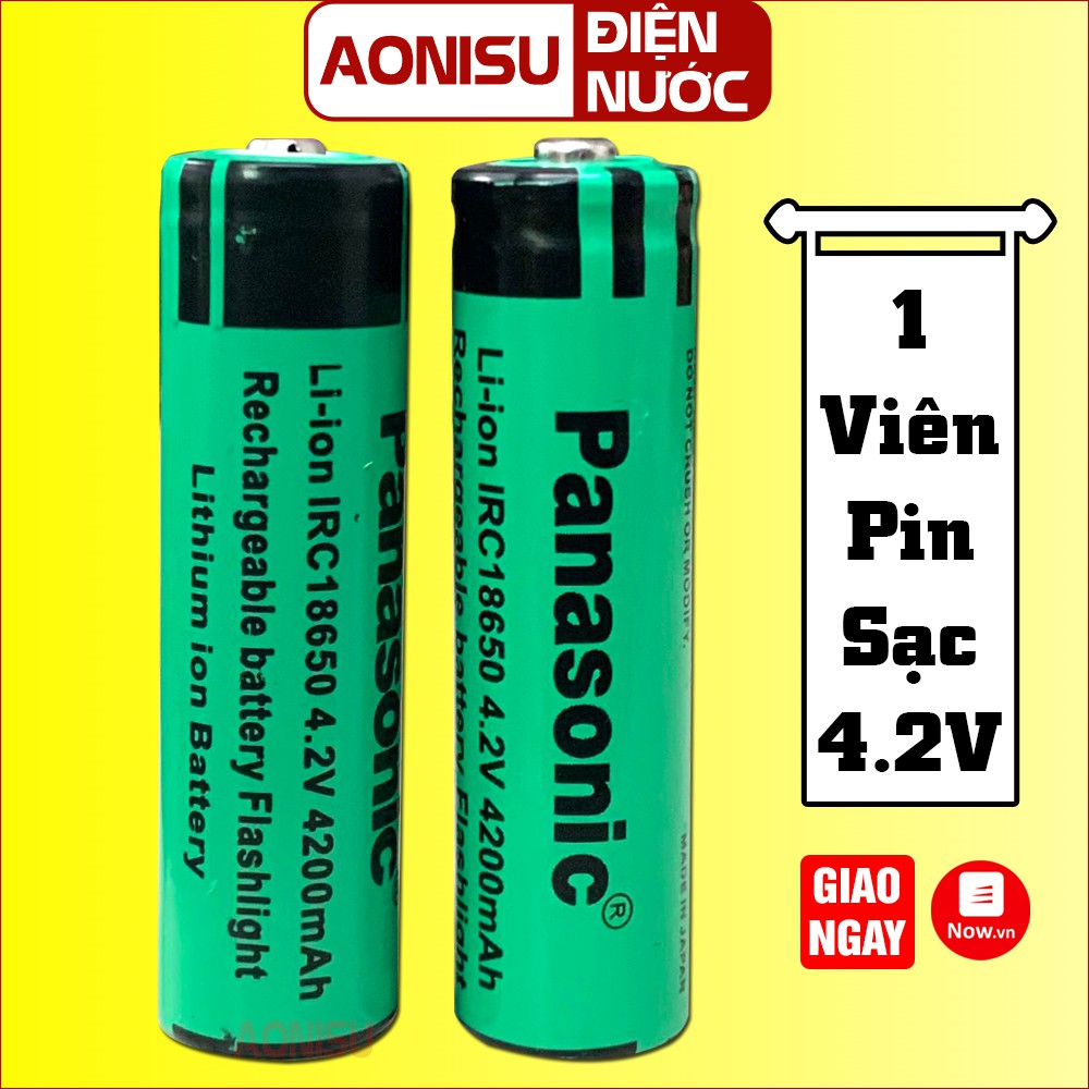 Pin Sạc Panasonic IRC18650 4.2V 4200mAh - Made in Japan , Pin 18650 AONISU