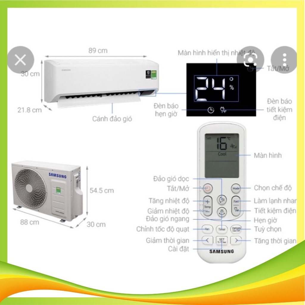 Điều hòa Samsung Inverter 9000BTU AR09TYHQASINSV