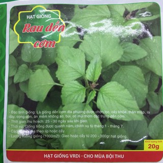 --- Hạt giống rau dền cơm 20gr chất, giá rẻ.