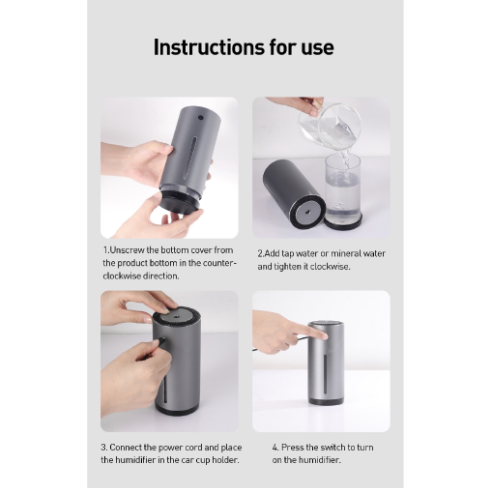 Máy khuếch tán tinh dầu Tạo Độ Ẩm Không Khí Baseus 300ml