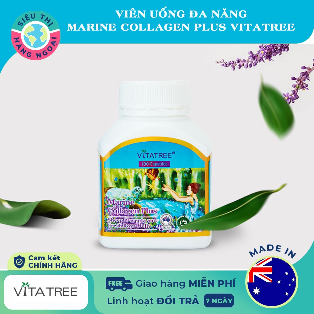 Viên uống đa năng Marine Collagen Plus Vitatree Hộp 100 viên