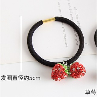 Kẹp tóc, dây buộc tóc quả dâu tây đỏ