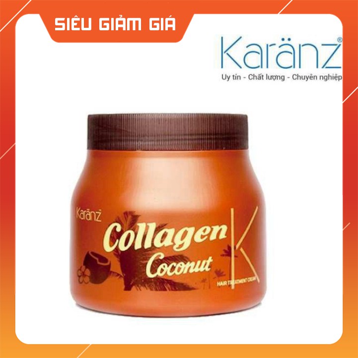 (CHÍNH HÃNG) Hấp Dầu Karanz Collagen Siêu Mượt Phục Hồi Tóc 1000ML