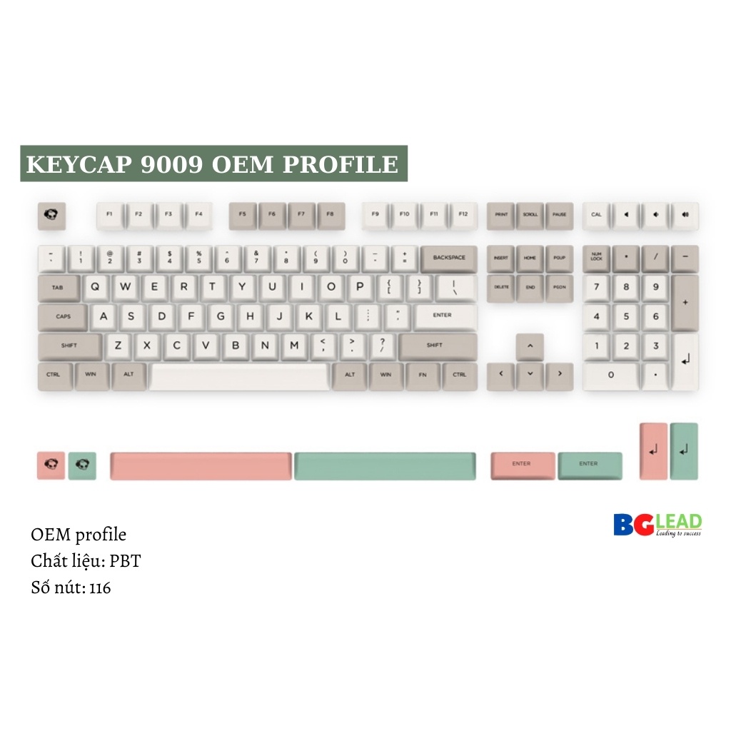 [Chính hãng] Bộ Keycap bàn phím cơ AKKO 9009 PBT Sublimation OEM Profile| Cherry Profile| ASA Profile