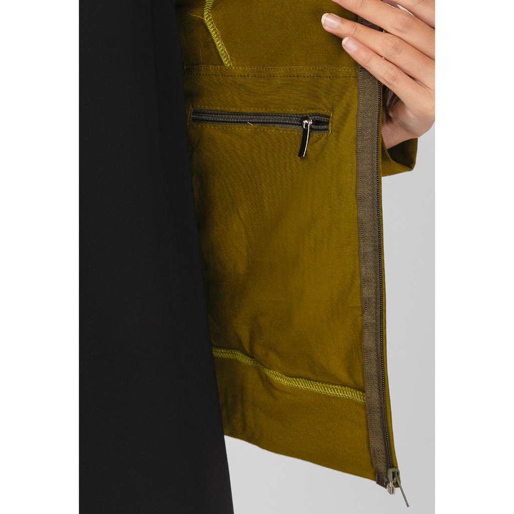 [Mã WABRWA8 giảm 15% đơn 99k] Áo khoác nữ slim 4 túi dây kéo Phúc An 4044 màu rêu | BigBuy360 - bigbuy360.vn