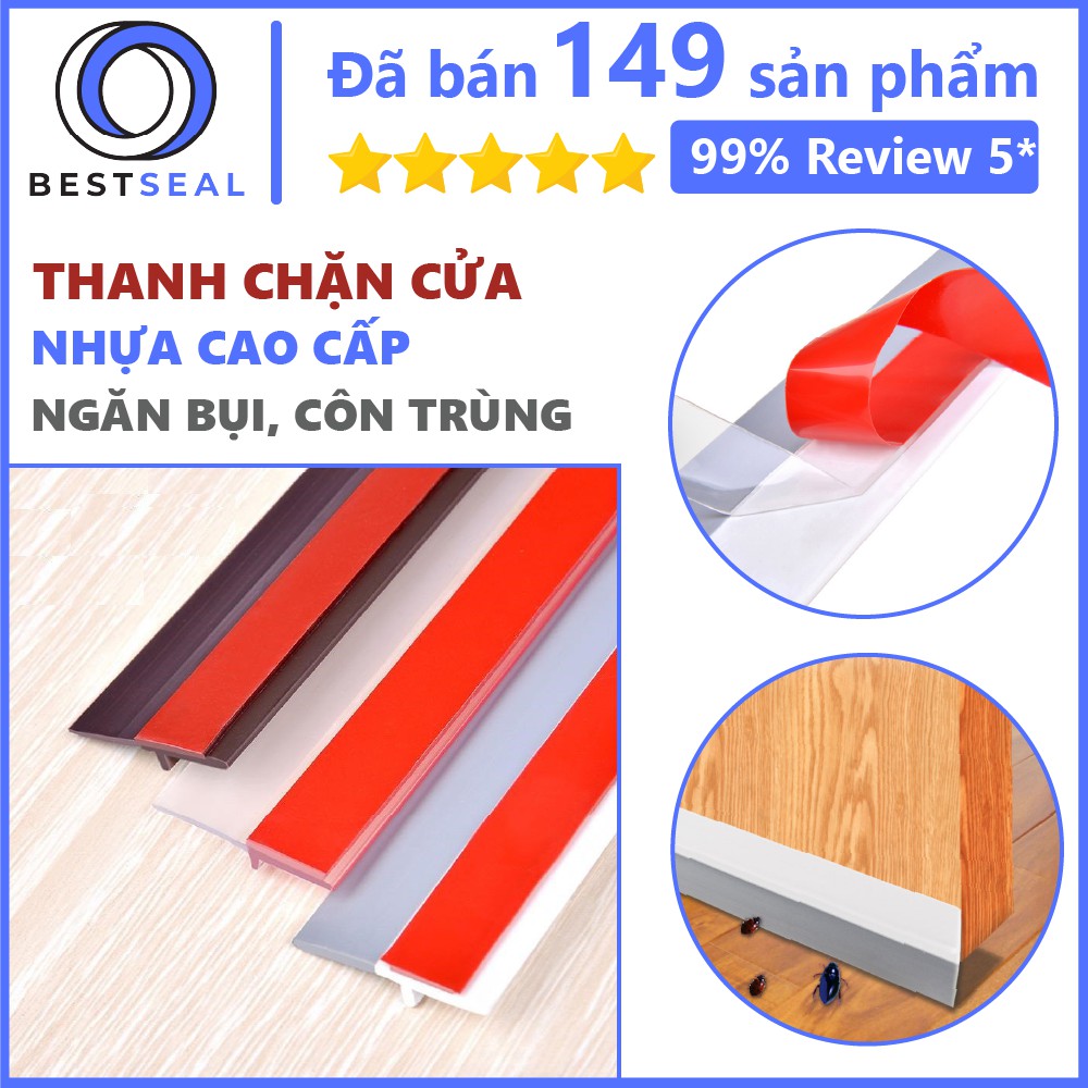 Ron Chặn Khe Cửa Đa Năng Dài 1 Mét, Miếng Chặn Chống Nước, Thanh Dán Chắn Cửa Chống Bụi, Côn Trùng - PVC