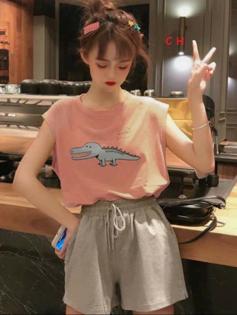 [Mã FAMAYWA giảm 10K đơn 50K] Áo tank top cá sấu xanh | BigBuy360 - bigbuy360.vn