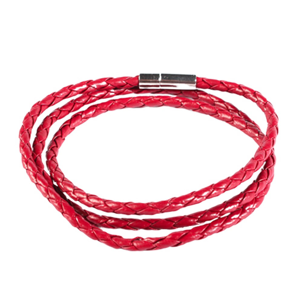 Vòng tay bện da có khóa nam châm thời trang sành điệu cho unisex