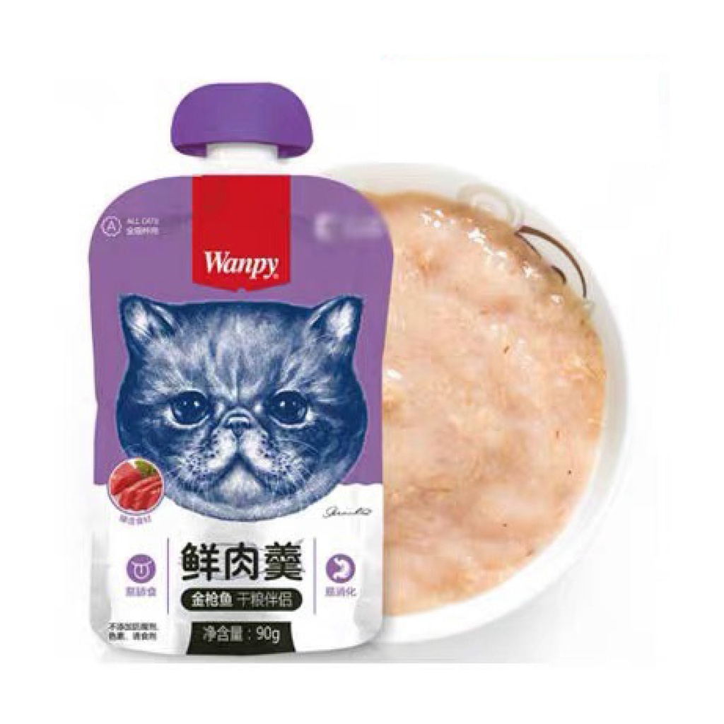 Súp Thưởng Wanpy nắp vặn cho mèo gói 90G