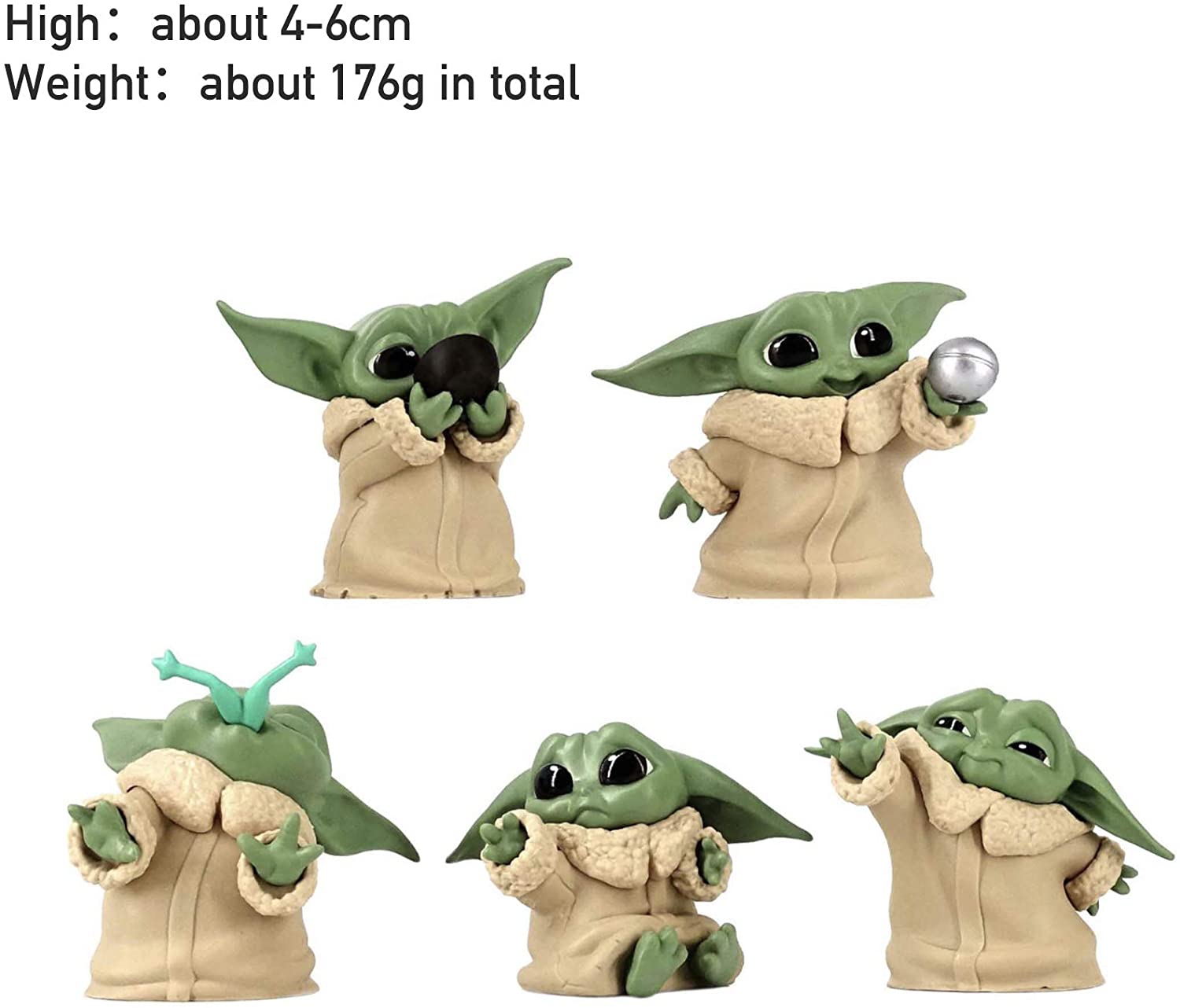Set 5 Mô Hình Đồ Chơi Nhân Vật Yoda Trong Phim Hoạt Hình Baby Yoda