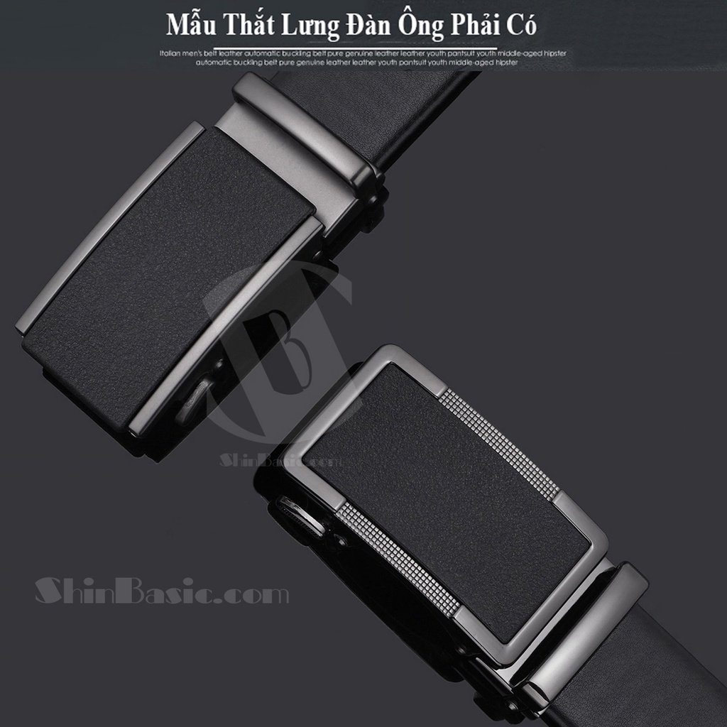 Dây Thắt Lưng, Nịt Nam Da Bò Thật Cao Cấp - ShinBasic, Bảng Khoá Tự Động,Thời Trang Công Sở, Đơn Giản, BELTS21BAS05