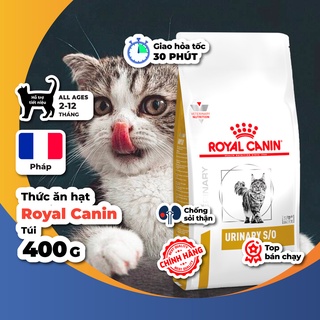 Thức ăn hạt Royal Canin Urinary S/O chống sỏi thận cho mèo [Túi hãng 400g]