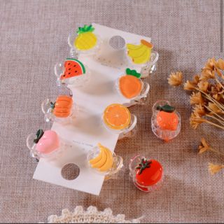 KẸP TÓC 3 RĂNG MINI / KẸP TÓC HÌNH TRÁI CÂY