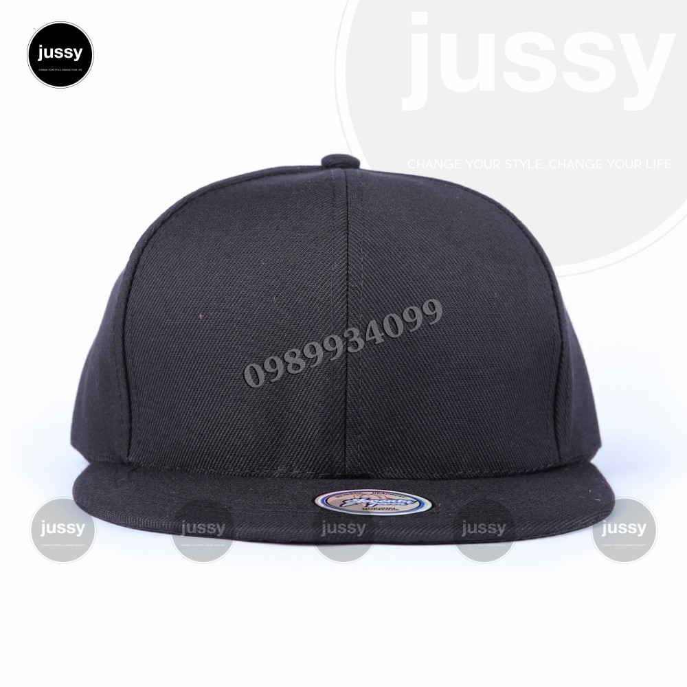 MŨ SNAPBACK TRƠN ĐEN FORM ĐẸP