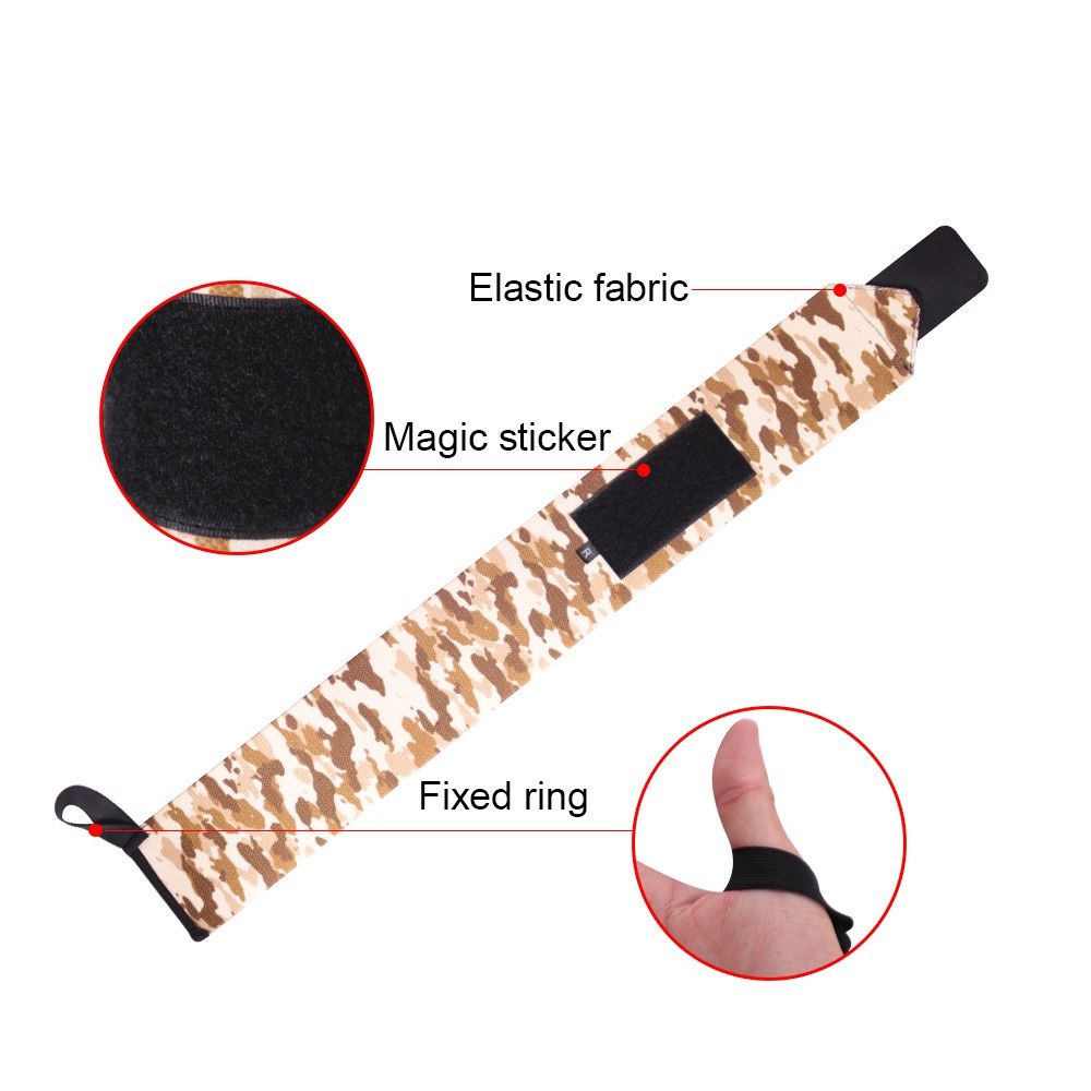 1 Cặp Băng Quấn Cổ Tay Hỗ Trợ Nâng Tạ Hoạ Tiết Camo