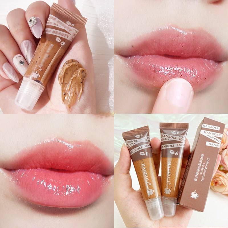 Tẩy tế bào chết môi, tẩy da chết môi Cafe 15G HUBEAUTY lameila_official